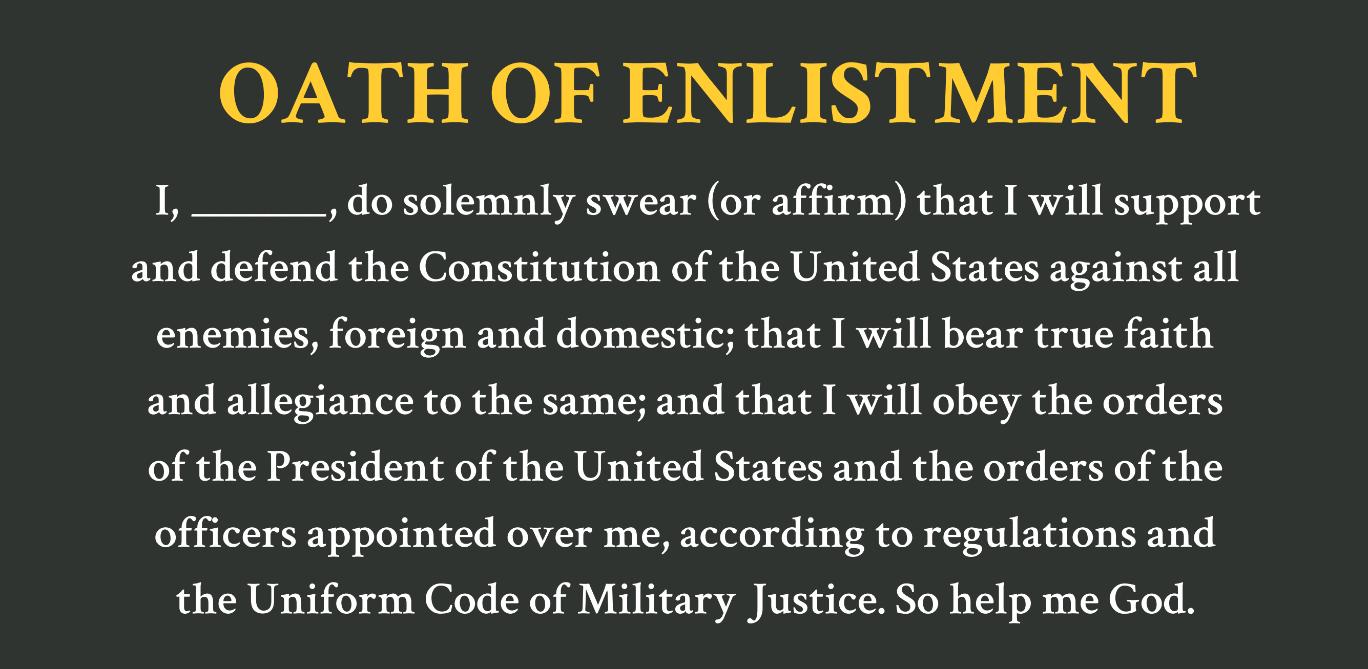 Oath of Enlistment graphic